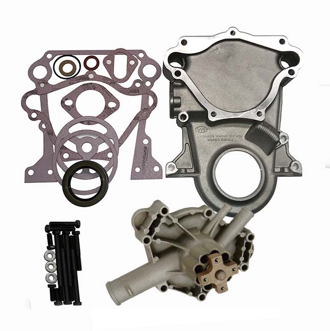 Mopar Small Block Timing Cover & Water Pump Kit HiVol