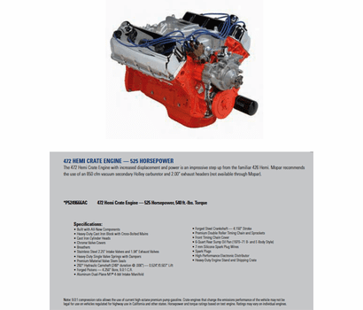 Mopar 472 Crate Engine Piston & Ring Set - image1