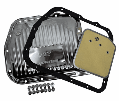 MRE - 727 Chrome Transmission Pan Pkg