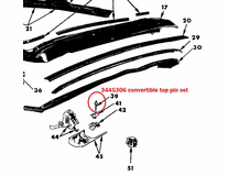 MRE - E-Body Convertible Top Header Pins1970-71