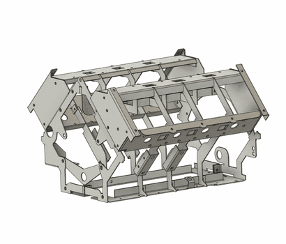 USC - Gen3 Mockup Spaceframe Engine Skeleton
