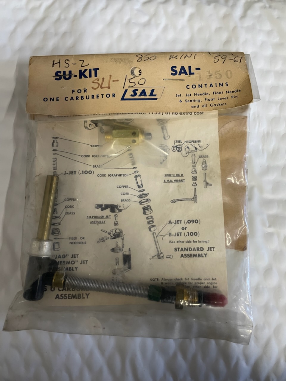 Austin 850 mini SU Carburetor Kit