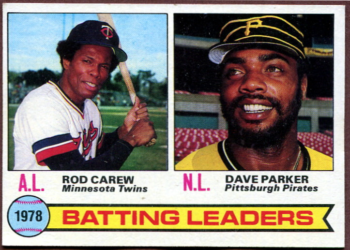 1979 Topps 1 Batting Leaders/Rod Carew/Dave Parker Baseball Card