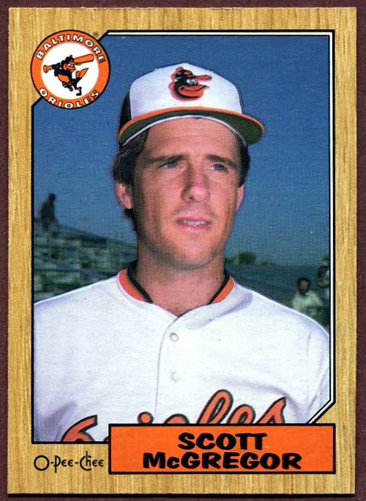 1987 OPeeChee 347 Scott McGregor Baseball Card Baltimore Orioles