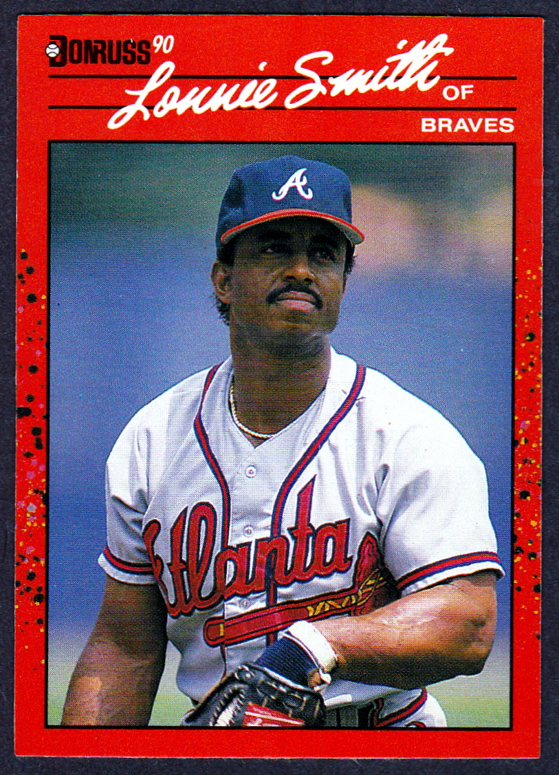 1990 Donruss 222 Lonnie Smith Baseball Card Atlanta Braves