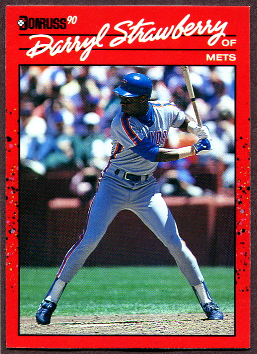 1990 Donruss #235 Darryl Strawberry Baseball Card - New York Mets