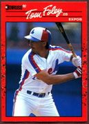 1990 Donruss #274 Tom Foley Baseball Card - Montreal Expos 