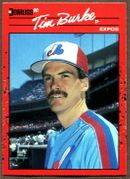 1990 Donruss #334 Tim Burke Baseball Card - Montreal Expos 