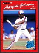 1990 Donruss #36 Marquis Grissom RC Baseball Card - Montreal Expos 