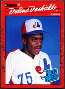 1990 Donruss #42 Delino DeShields RC Baseball Card - Montreal Expos 
