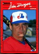 1990 Donruss #484 Jim Dwyer Baseball Card - Montreal Expos 