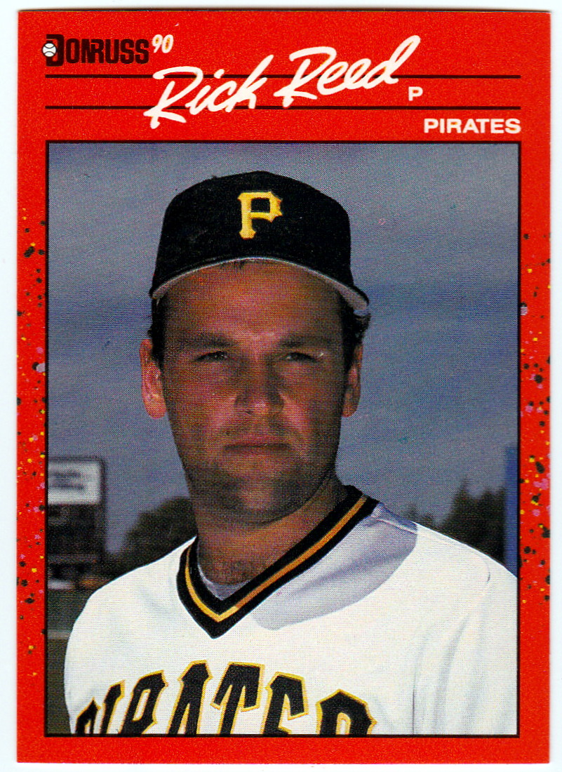 1990 Donruss 527 Rick Reed RC Baseball Card Pittsburgh Pirates