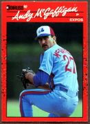 1990 Donruss #574 Andy McGaffigan Baseball Card - Montreal Expos 