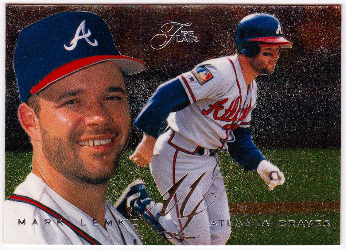 1995 Flair 327 Mark Lemke Baseball Card Atlanta Braves