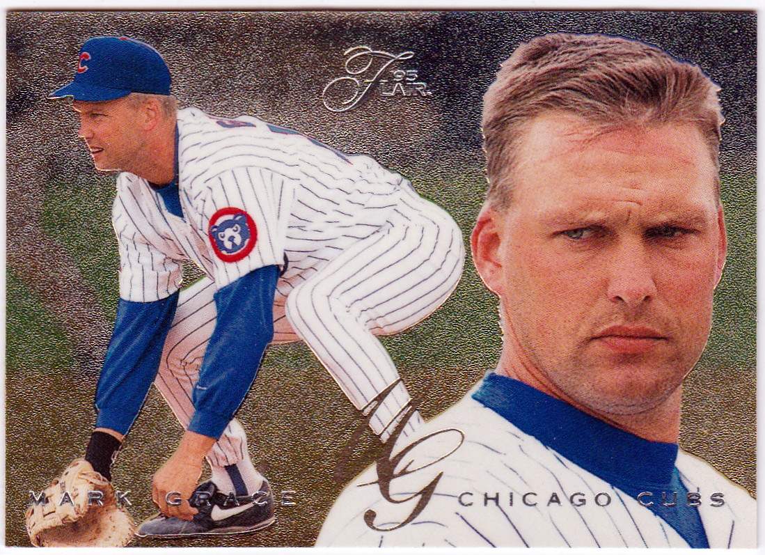 1995 Flair 332 Mark Grace Baseball Card Chicago Cubs