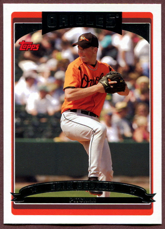 2006 Topps 549 Erik Bedard Baseball Card Baltimore Orioles
