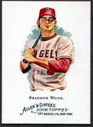 2008 Topps Allen and Ginter #312 Brandon Wood SP Baseball Card - Los Angeles Angels