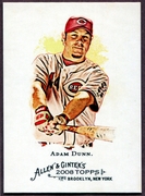 2008 Topps Allen and Ginter #61 Adam Dunn Baseball Card - Cincinnati Reds 