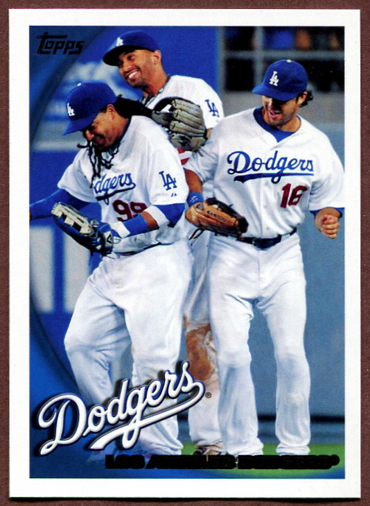 2010 Topps 639 Los Angeles Dodgers Baseball Card Los Angeles Dodgers