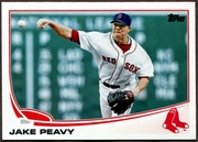 2013 Topps Update #US326 Jake Peavy Baseball Card - Boston Red Sox 