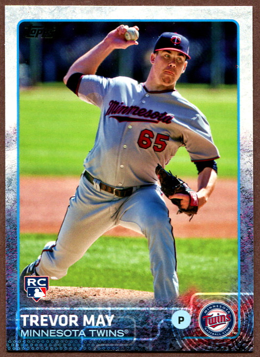 2015 Topps 55 Trevor May RC Baseball Card Minnesota Twins