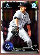 2016 Bowman Chrome Draft Refractors #BDC36 Ben Bowden Baseball Card - Colorado Rockies 