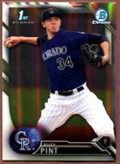 2016 Bowman Chrome Draft Refractors #BDC50 Riley Pint Baseball Card - Colorado Rockies 