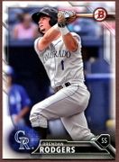 2016 Bowman Draft #BD150 Brendan Rodgers Baseball Card - Colorado Rockies
