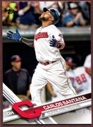 2017 Topps #121 Carlos Santana Baseball Card - Cleveland Indians