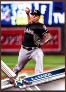 2017 Topps #194 A.J. Ramos Baseball Card - Miami Marlins
