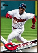 2017 Topps #487 Jose Ramirez Baseball Card - Cleveland Indians 