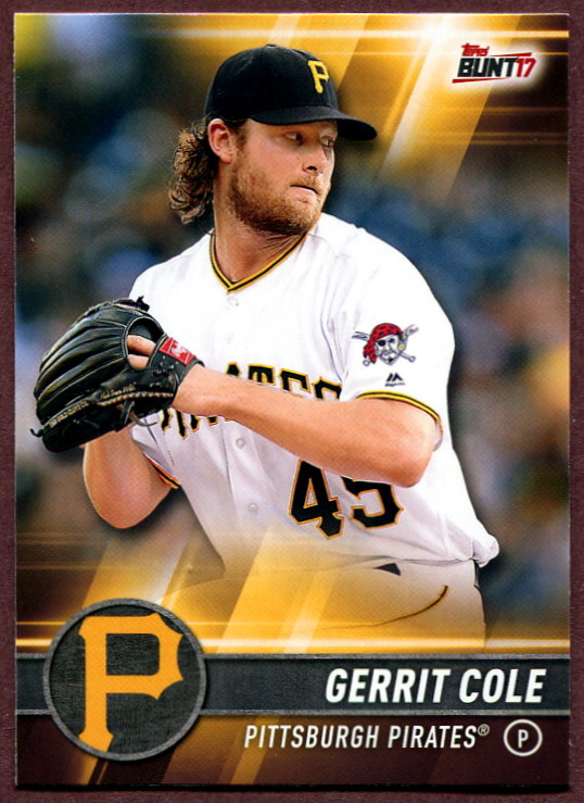 2017 Topps Bunt 163 Gerrit Cole Baseball Card Pittsburgh Pirates