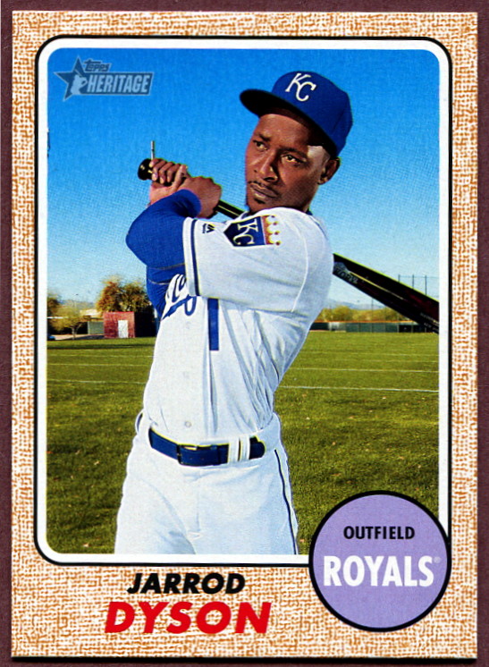 2017 Topps Heritage 288 Jarrod Dyson Baseball Card Kansas City Royals