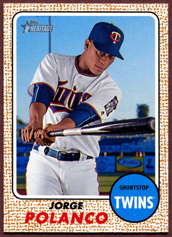 2017 Topps Heritage 32 Polanco Baseball Card Minnesota Twins