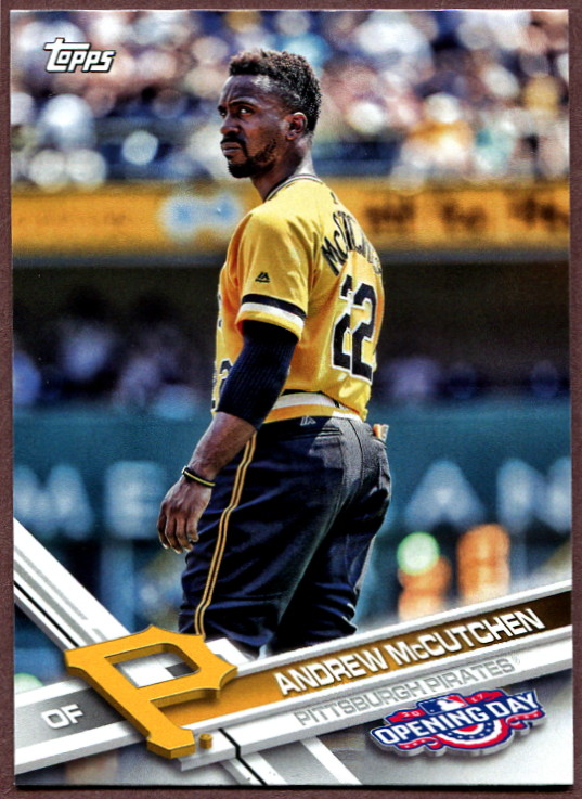 2017 Topps Opening Day 120B Andrew McCutchen SP Yellow Jersey Baseball