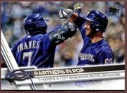 2017 Topps Update #US206 Partners in Pop Eric Thames Ryan Braun Baseball Card - Milwaukee Brewers 