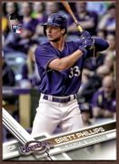 2017 Topps Update #US96 Brett Phillips RC Baseball Card - Milwaukee Brewers 