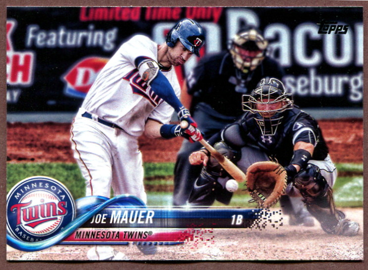 2018 Topps 231 Joe Mauer Baseball Card Minnesota Twins