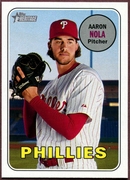 2018 Topps Heritage #188 Aaron Nola Baseball Card - Philadelphia Phillies 