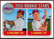2018 Topps Heritage #206 Rhys Hoskins RC & Nick Williams RC Baseball Card - Philadelphia Phillies 