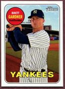 2018 Topps Heritage #215 Brett Gardner Baseball Card - New York Yankees 