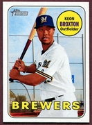 2018 Topps Heritage #243 Keon Broxton Baseball Card - Milwaukee Brewers 