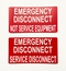 2023 NEC Emergency Disconnect Labels - Service & Meter Disconnect