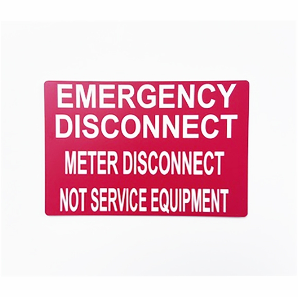 2023 NEC Emergency Disconnect Labels - Service & Meter Disconnect