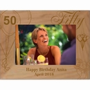 50th Birthday Picture Frame With Engraved Personalization