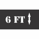 6 Feet Social Distancing Stencil Signage With or Without Arrow