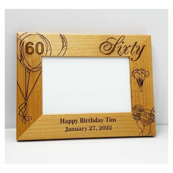 60th Birthday Custom Picture Frame