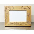 80th Birthday Engraved Picture Frame