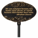 Abraham Lincoln Quote Rose Bushes Garden Plaque