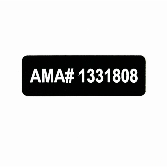Acrylic Label For Name, Registration Number, Custom Text - Permanent Adhesive Identification Tags - Set of 3